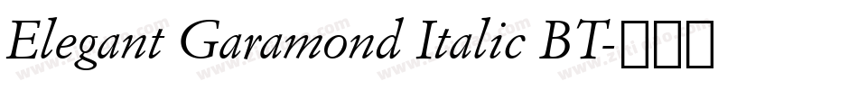 Elegant Garamond Italic BT字体转换